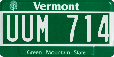 VT license plate UUM714