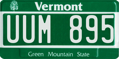 VT license plate UUM895