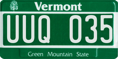 VT license plate UUQ035