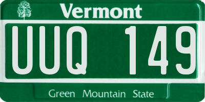 VT license plate UUQ149