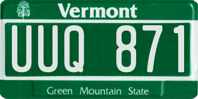 VT license plate UUQ871