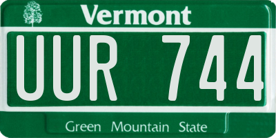 VT license plate UUR744