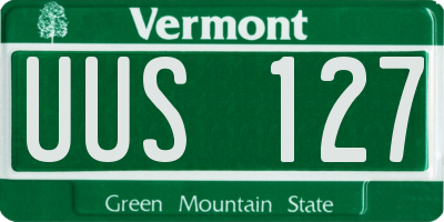 VT license plate UUS127