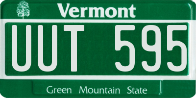 VT license plate UUT595