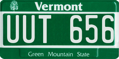 VT license plate UUT656