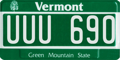 VT license plate UUU690