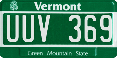 VT license plate UUV369
