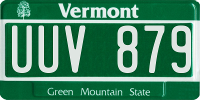 VT license plate UUV879