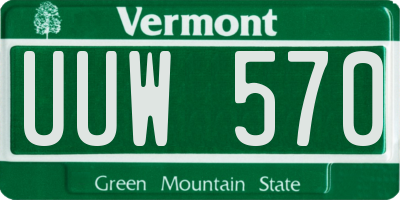 VT license plate UUW570