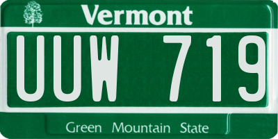 VT license plate UUW719