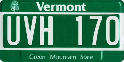 VT license plate UVH170