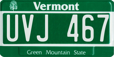 VT license plate UVJ467