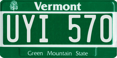 VT license plate UYI570