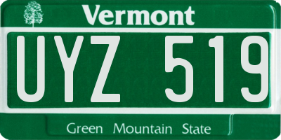 VT license plate UYZ519