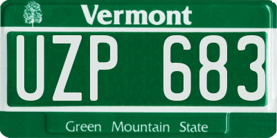 VT license plate UZP683