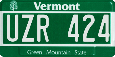 VT license plate UZR424
