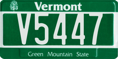 VT license plate V5447
