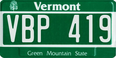 VT license plate VBP419