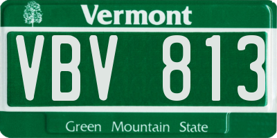 VT license plate VBV813