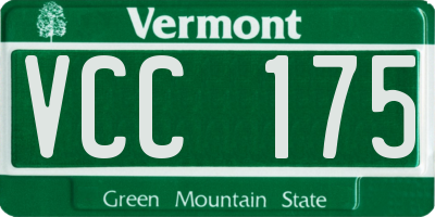 VT license plate VCC175