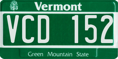 VT license plate VCD152