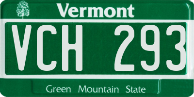 VT license plate VCH293