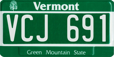 VT license plate VCJ691