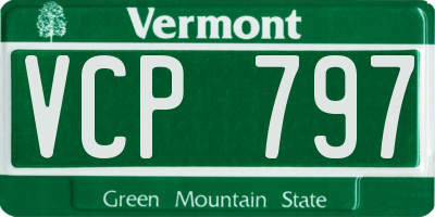 VT license plate VCP797