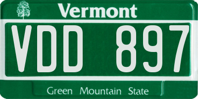 VT license plate VDD897