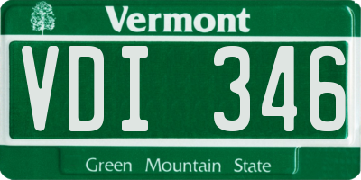 VT license plate VDI346