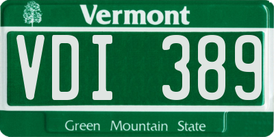 VT license plate VDI389