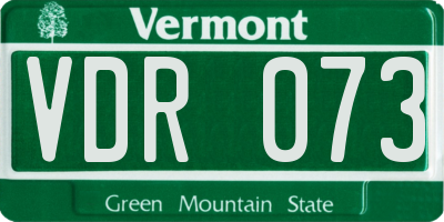 VT license plate VDR073