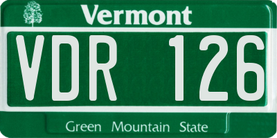 VT license plate VDR126