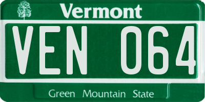 VT license plate VEN064