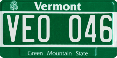VT license plate VEO046