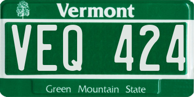 VT license plate VEQ424