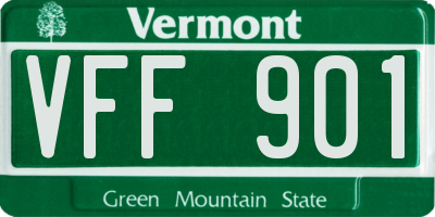 VT license plate VFF901