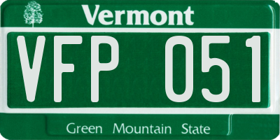 VT license plate VFP051