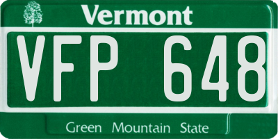VT license plate VFP648