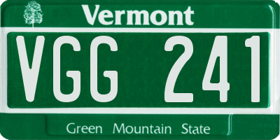 VT license plate VGG241