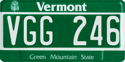 VT license plate VGG246