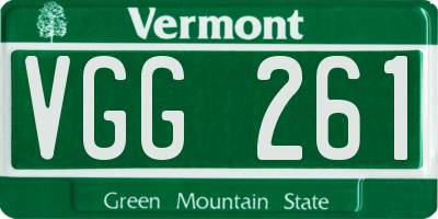 VT license plate VGG261