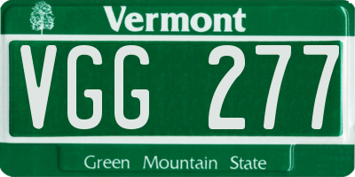 VT license plate VGG277