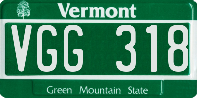 VT license plate VGG318
