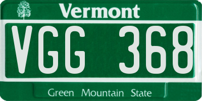 VT license plate VGG368