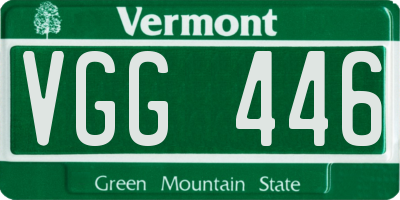 VT license plate VGG446