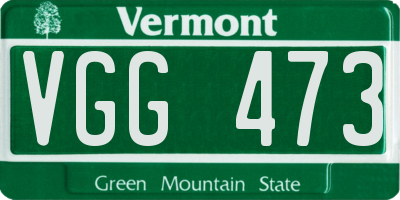 VT license plate VGG473