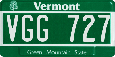 VT license plate VGG727