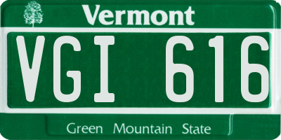 VT license plate VGI616