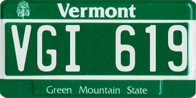 VT license plate VGI619